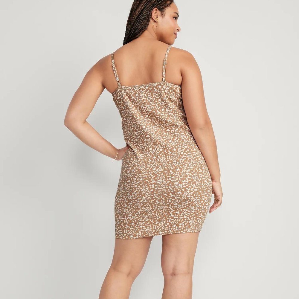 NWT Old Navy Fitted Rib-Knit Cami Mini Dress for Women - Picture 4 of 6
